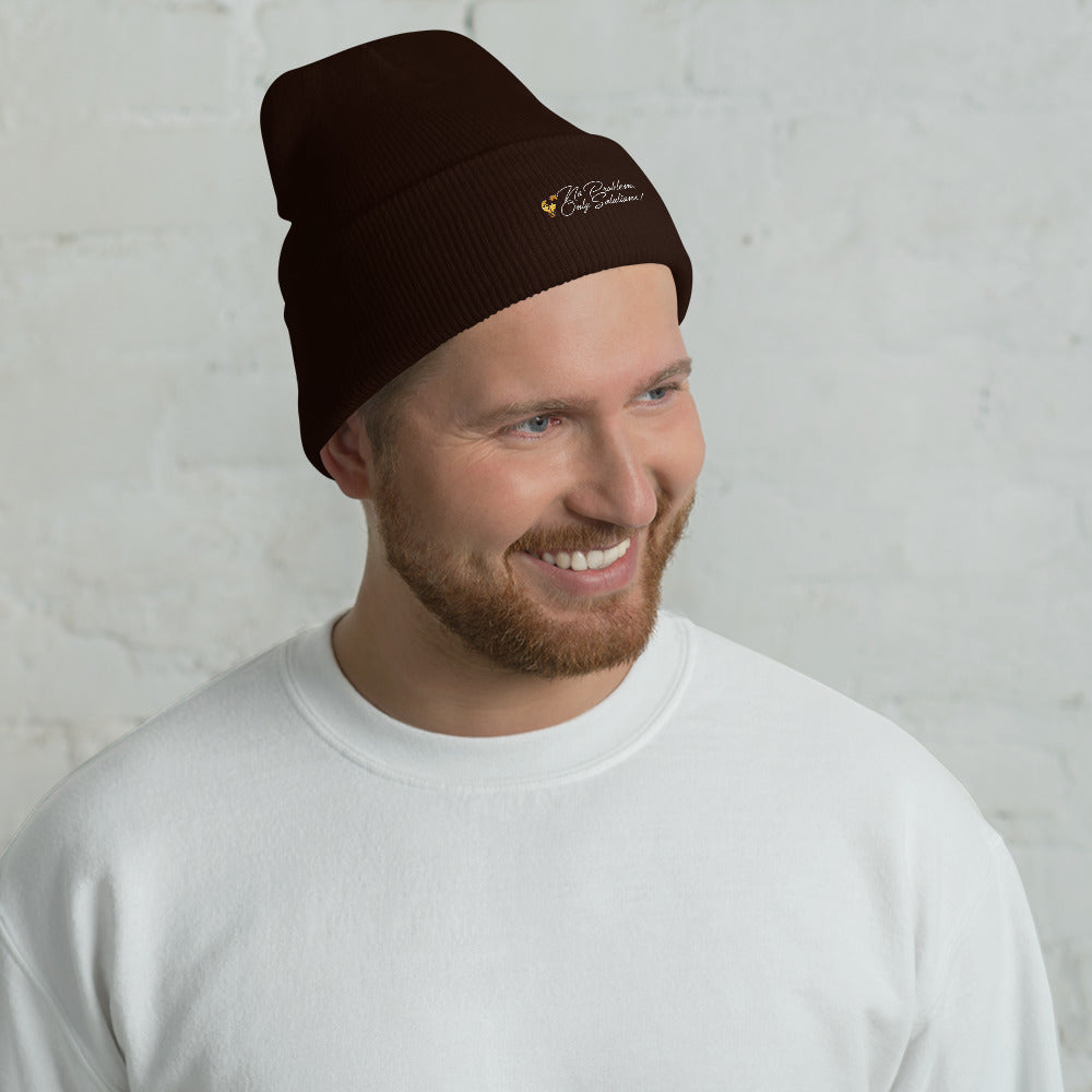 No Problem, Only Solutions Cuffed Beanie