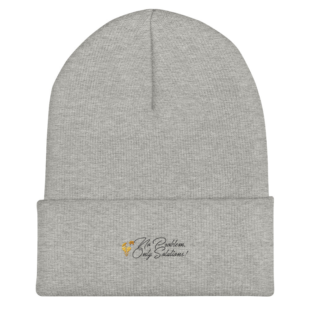 No Problem, Only Solutions Cuffed Beanie